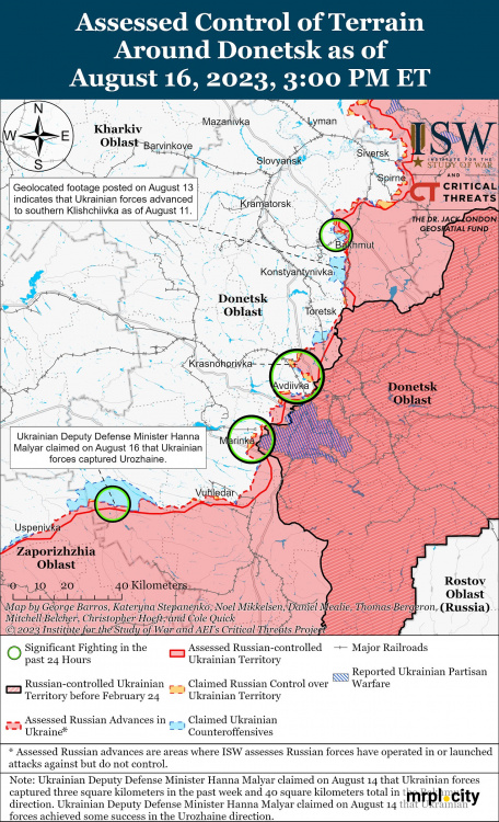 Сили оборони збили вертоліт під Бахмутом та просунулися південніше Урожайного – карта