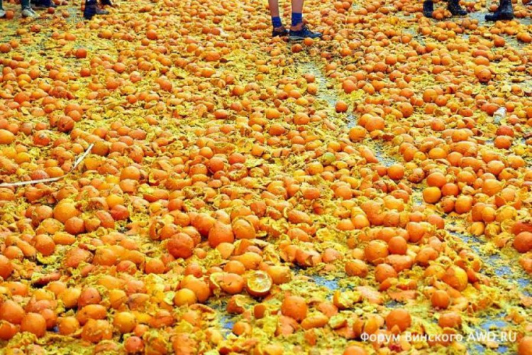 В Италии прошло «апельсиновое побоище» (ФОТО+ВИДЕО)