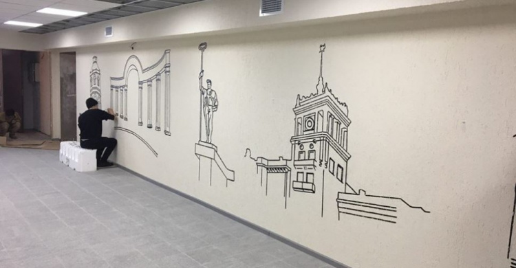 В Мариуполе разрисовали граффити стены областного главка полиции (ФОТО)