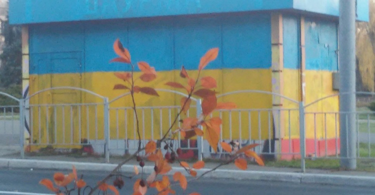 В центре Мариуполя патриотизировали заброшенную «Шаурму» (ФОТО)