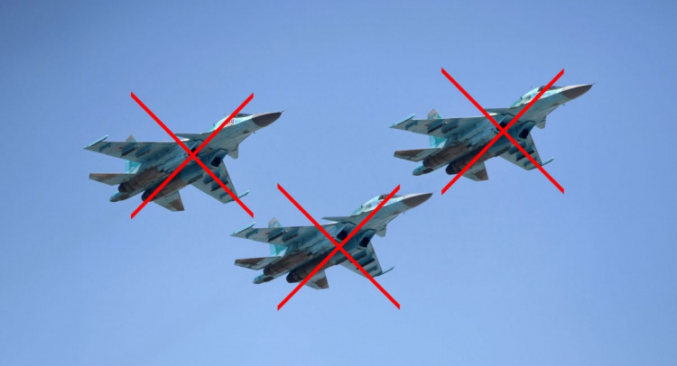 ЗСУ збили три російські бомбардувальники Су-34 на півдні України