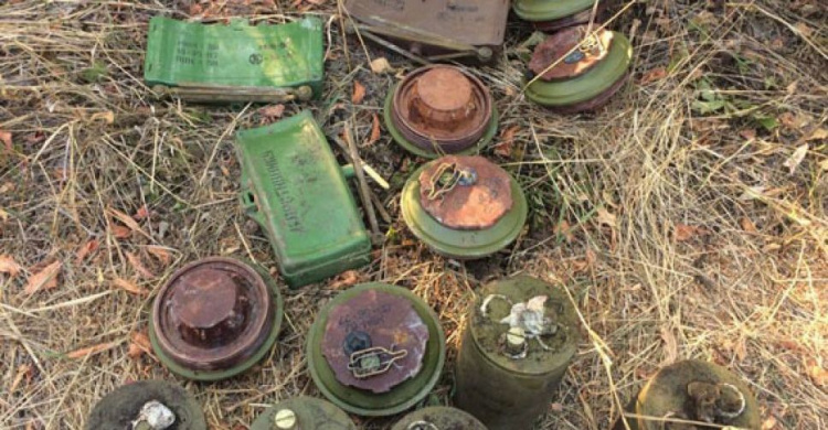 Полицейские Донецкой области обнаружили крупный схрон боеприпасов (ФОТО)