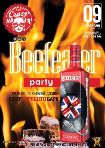 Beefeater party. Crazy MaaM