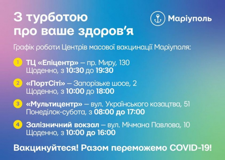 Прививка от Covid-19: какие вакцины доступны и где можно сделать в Мариуполе