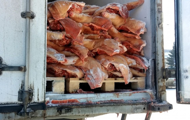 На оккупированную Донетчину не довезли замороженное мясо на 172 тысячи гривен