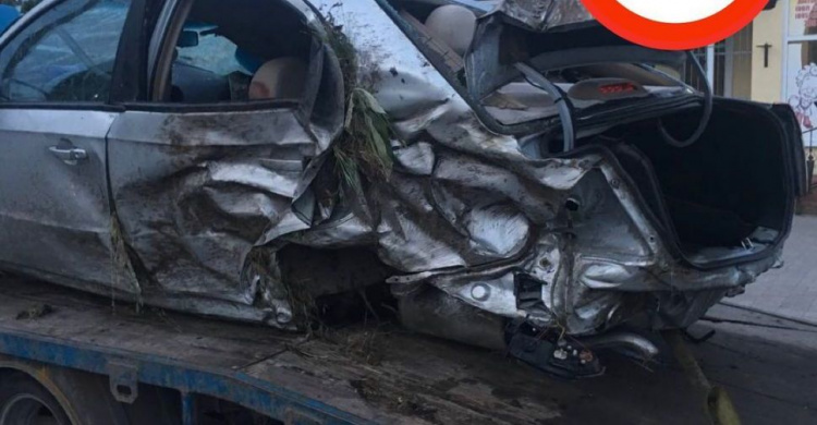 На трассе Мариуполь – Запорожье из-за животного перевернулся автомобиль